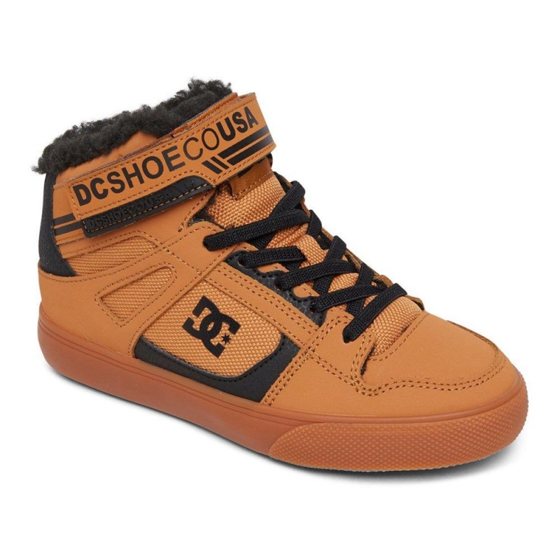 DC Shoes Pure WNT High-Top Schoenen Kinderen Bruin Zwart | YIO74J-225