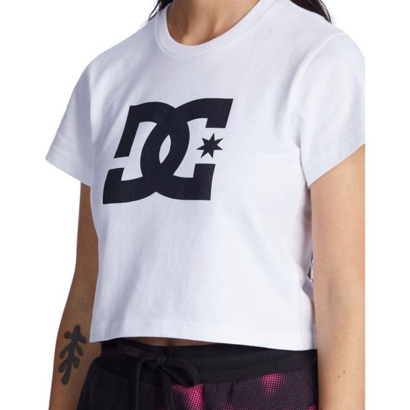 DC Shoes Star Cropped T-Shirt Dames Wit | TKI00C-556