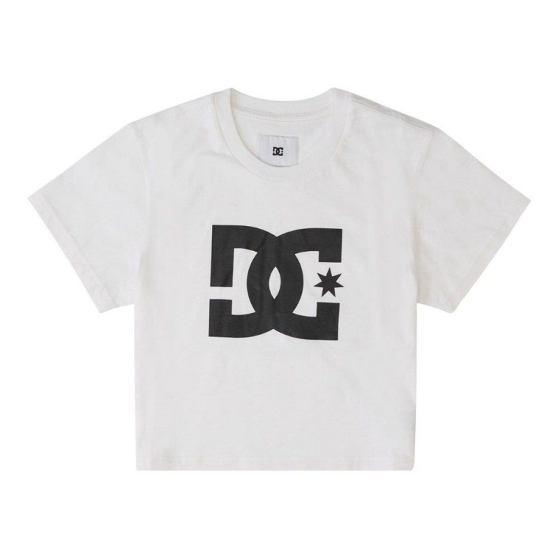 DC Shoes Star Cropped T-Shirt Dames Wit | TKI00C-556