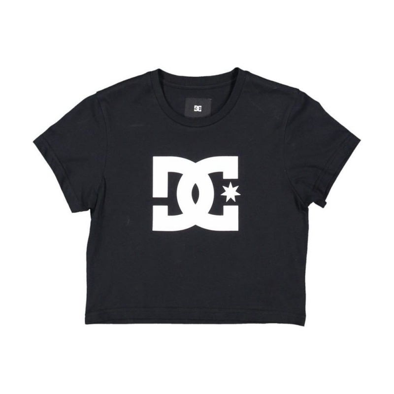 DC Shoes Star Cropped T-Shirt Dames Zwart | ZCY80F-375