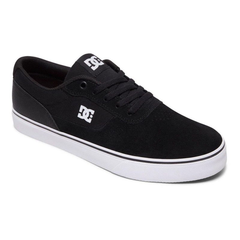 DC Shoes Switch S Suede Schoenen Heren Zwart Wit | MMY94S-879