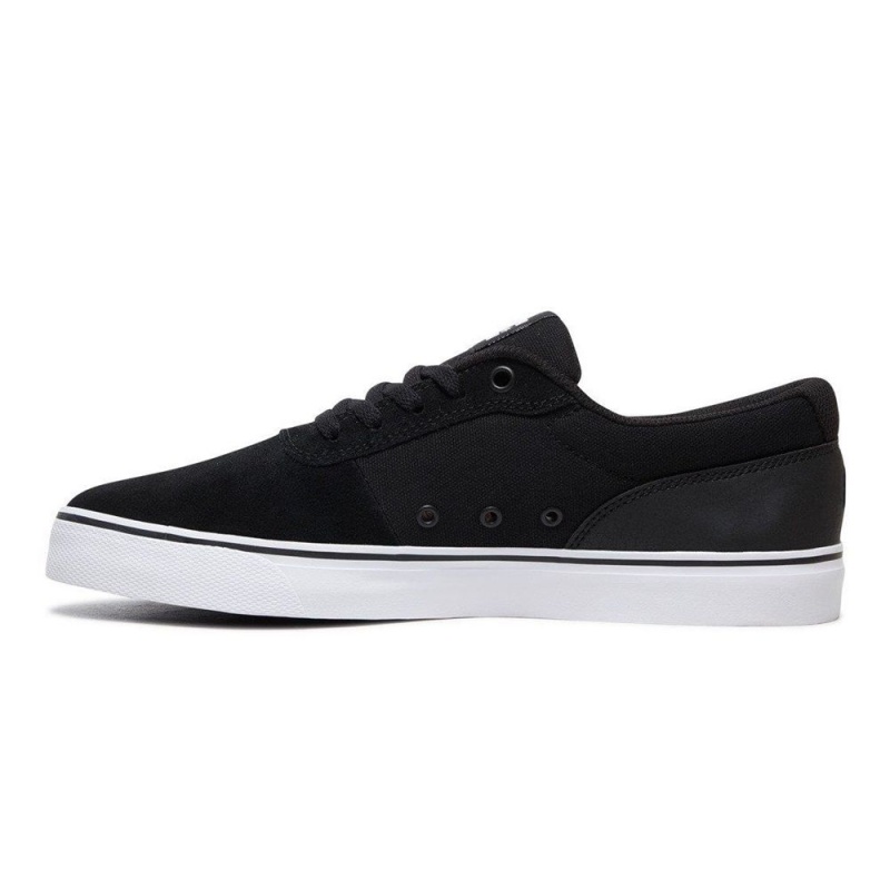 DC Shoes Switch S Suede Schoenen Heren Zwart Wit | MMY94S-879