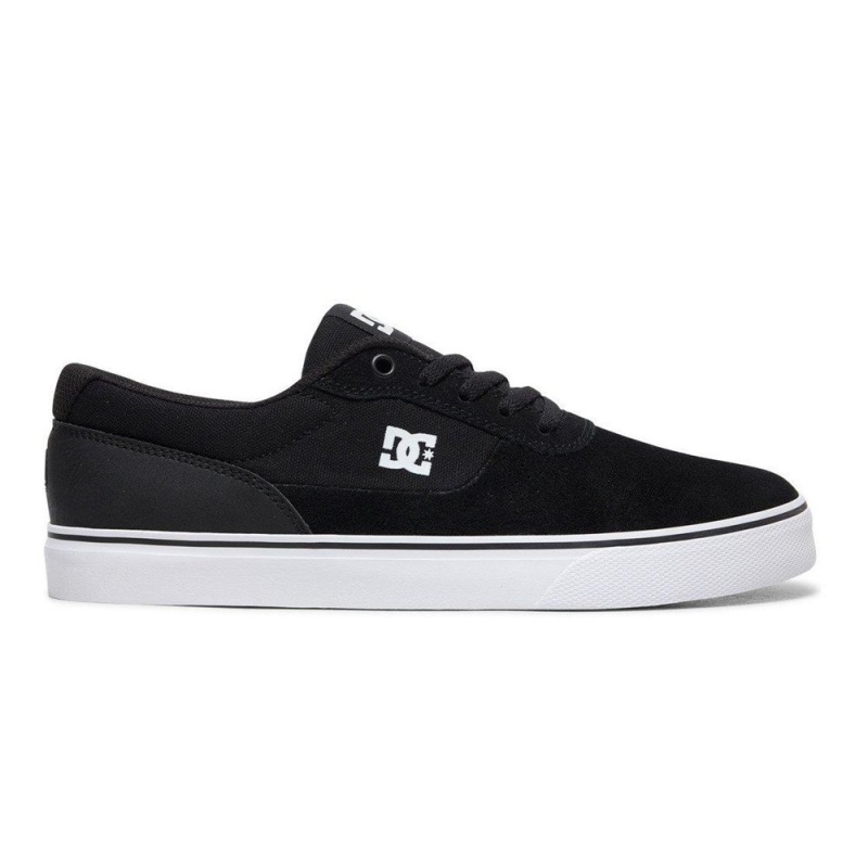 DC Shoes Switch S Suede Schoenen Heren Zwart Wit | MMY94S-879