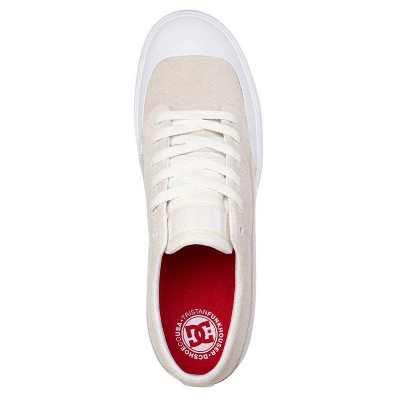 DC Shoes T-Funk S Suede Schoenen Heren Grijs Wit | EHC03Z-569