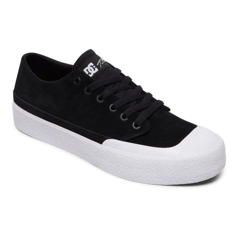 DC Shoes T-Funk S Suede Schoenen Heren Zwart Wit | PIM89O-836