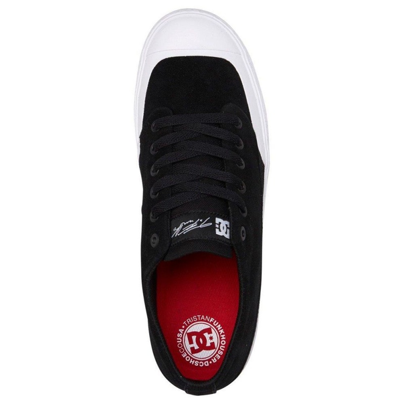 DC Shoes T-Funk S Suede Schoenen Heren Zwart Wit | PIM89O-836