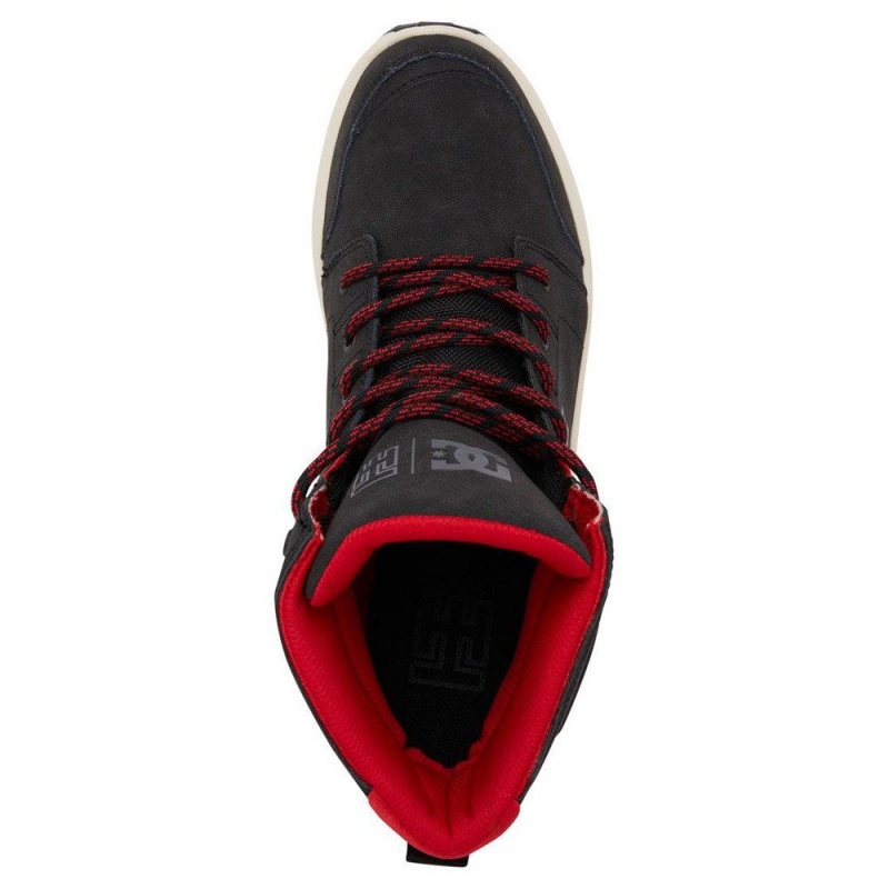 DC Shoes Torstein Leren Kanten-Up Laarzen Heren Zwart Rood | XTG60I-681