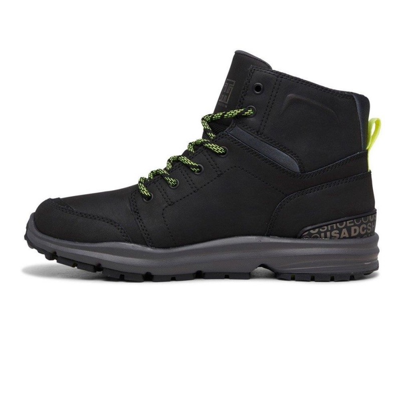 DC Shoes Torstein Leren Kanten-Up Laarzen Heren Zwart Grijs | ZCM70O-498