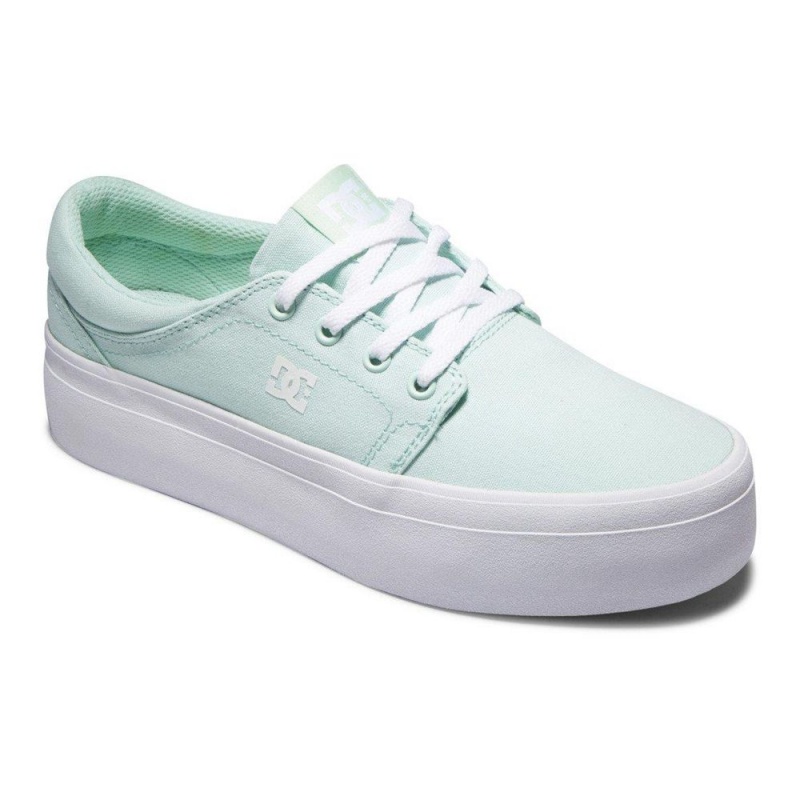 DC Shoes Trase Flatform Schoenen Dames Groen | CAW57Z-581