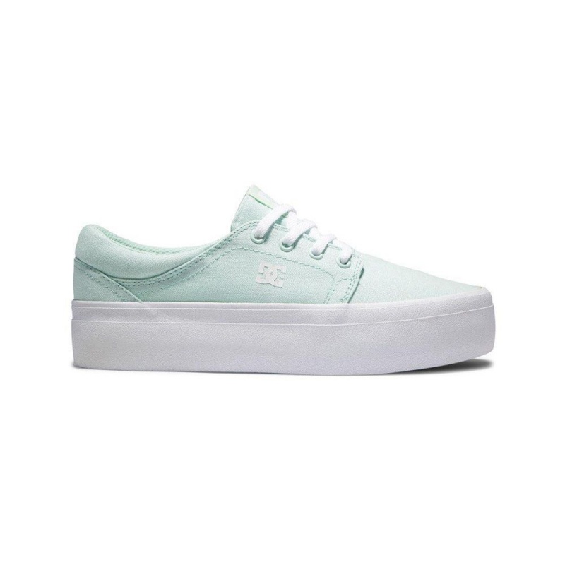 DC Shoes Trase Flatform Schoenen Dames Groen | CAW57Z-581