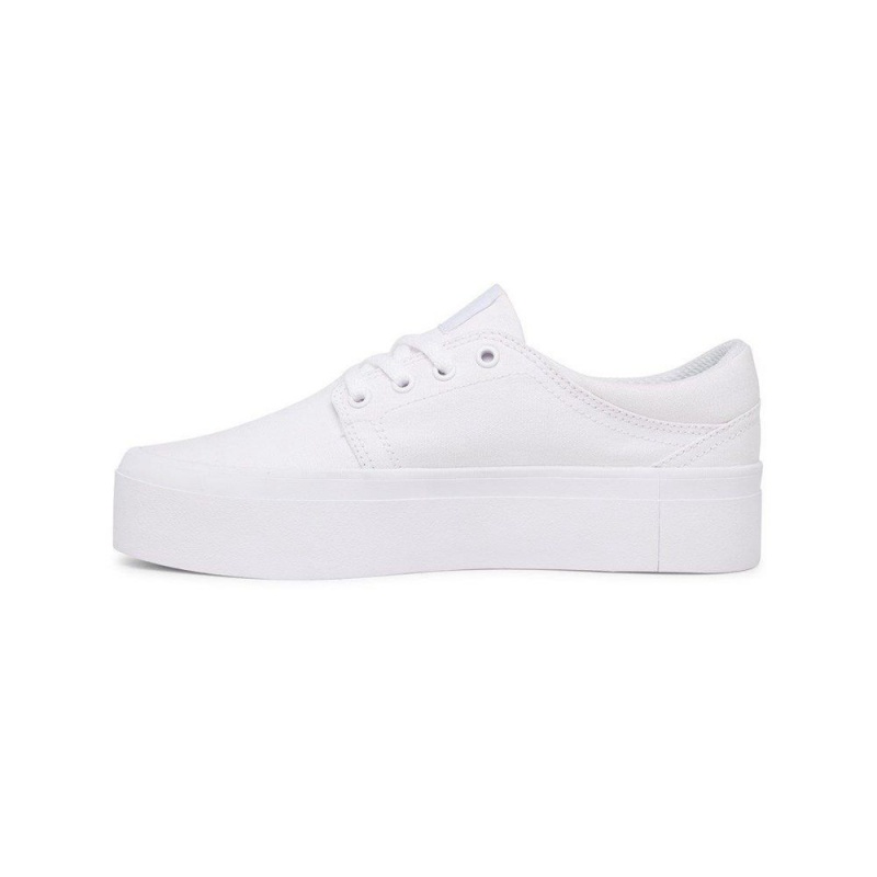 DC Shoes Trase Flatform Schoenen Dames Wit | SPU63W-916