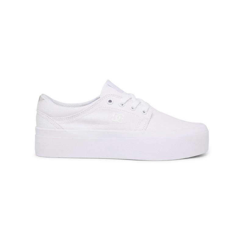 DC Shoes Trase Flatform Schoenen Dames Wit | SPU63W-916