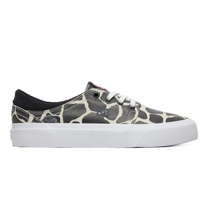 DC Shoes Trase LE Leren Schoenen Dames Zwart Grijs | EOO20V-950