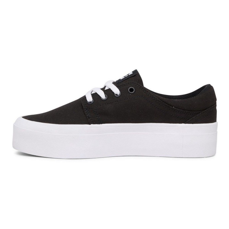 DC Shoes Trase Platform Schoenen Dames Zwart Wit | NLW55L-559