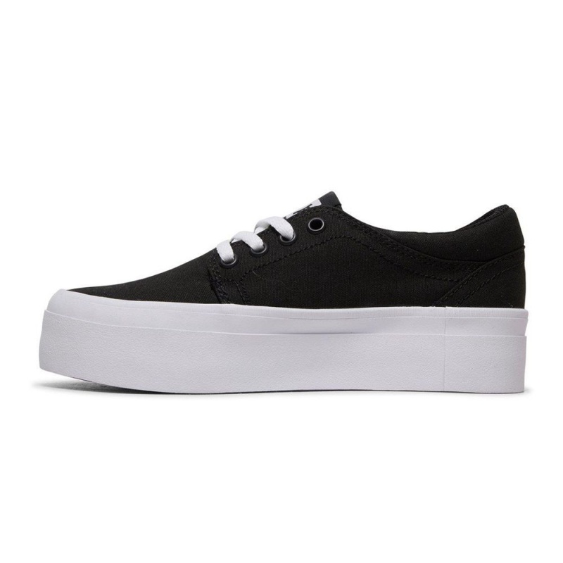 DC Shoes Trase Platform TX Schoenen Kinderen Zwart Wit | OFW30K-973