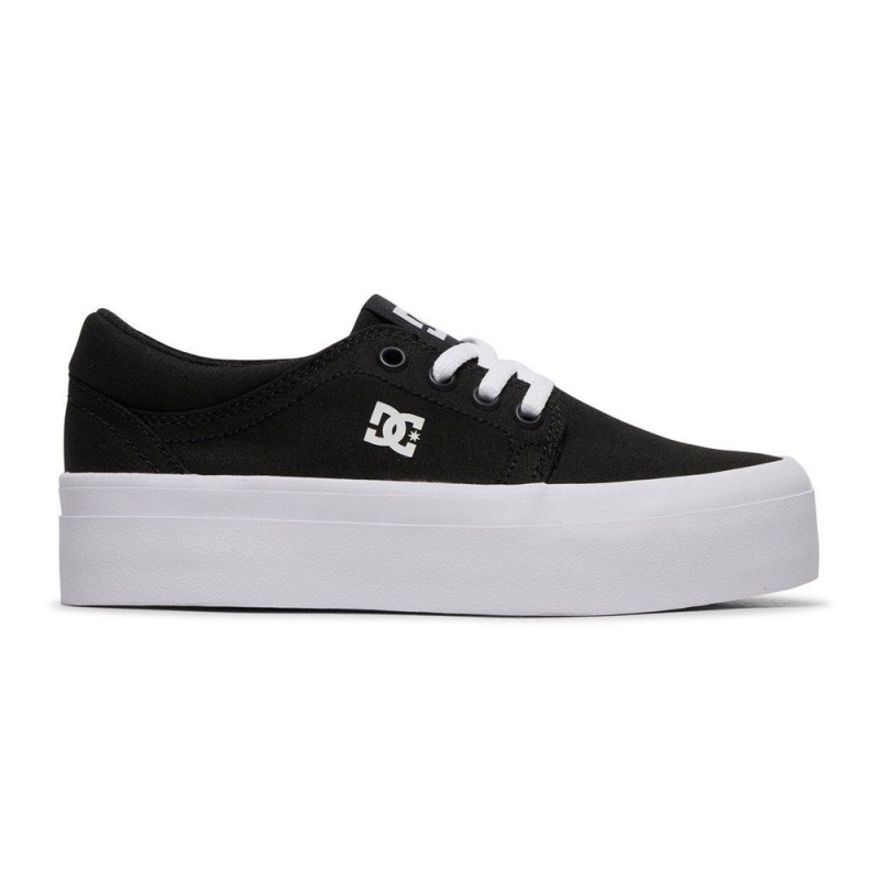 DC Shoes Trase Platform TX Schoenen Kinderen Zwart Wit | OFW30K-973