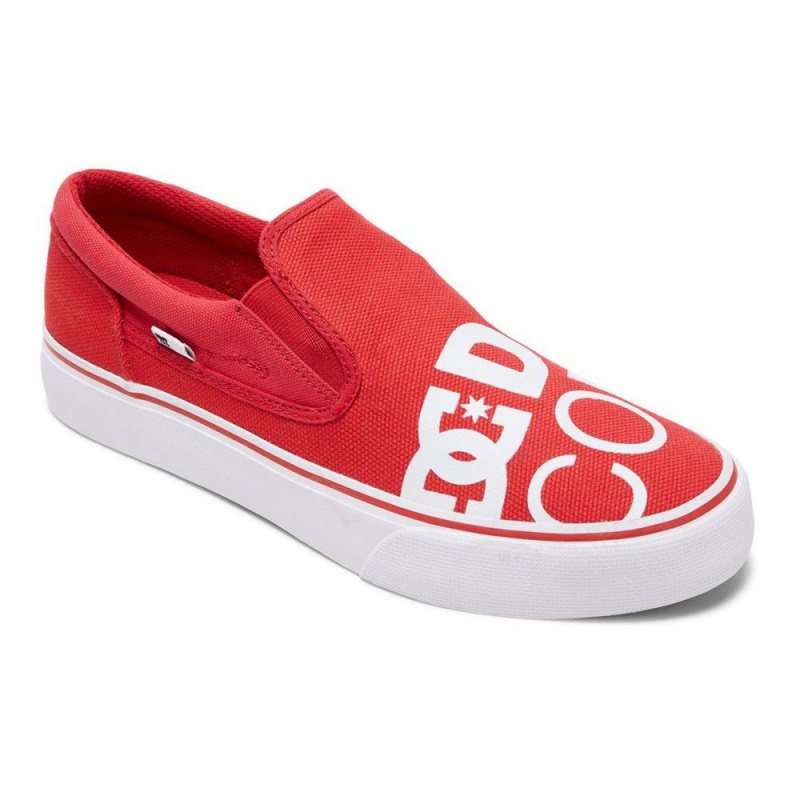 DC Shoes Trase SP Slip-On Schoenen Heren Rood Wit | PUH40E-517