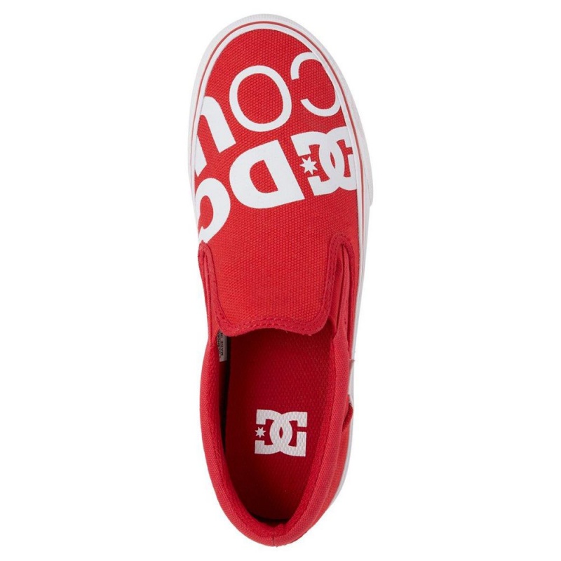 DC Shoes Trase SP Slip-On Schoenen Heren Rood Wit | PUH40E-517