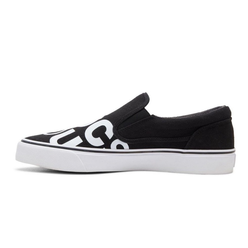 DC Shoes Trase SP Slip-On Schoenen Heren Zwart Wit | KAZ64R-133