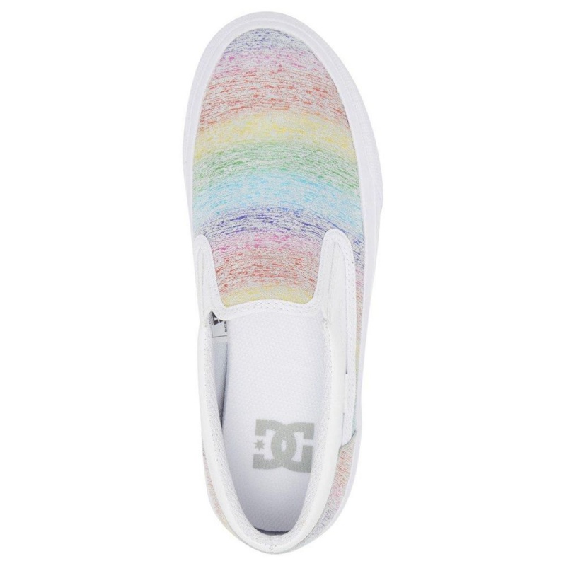 DC Shoes Trase Slip Platform Slip-On Schoenen Dames Wit Gekleurd | WUY02B-488