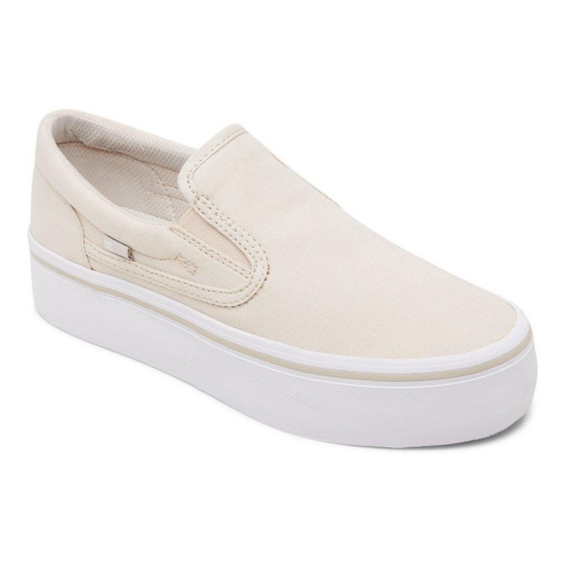 DC Shoes Trase Slip Platform Slip-On Schoenen Dames Grijs | IDF12X-064