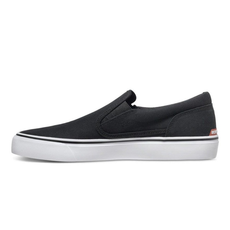 DC Shoes Trase Slip TX Slip-On Schoenen Heren Zwart Wit | JCX91B-636