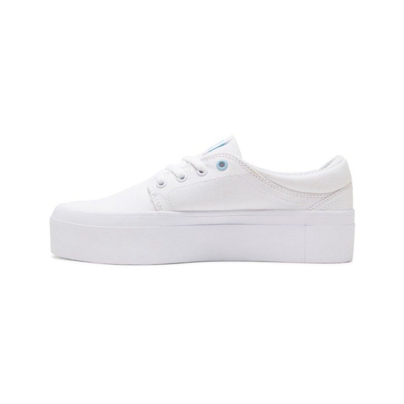 DC Shoes Trase TX Platform Schoenen Dames Wit Blauw | SAN04X-320