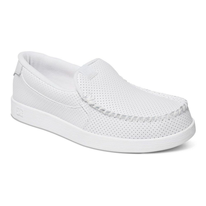 DC Shoes Villain Leren Slip-On Schoenen Heren Wit | RIK27Z-188