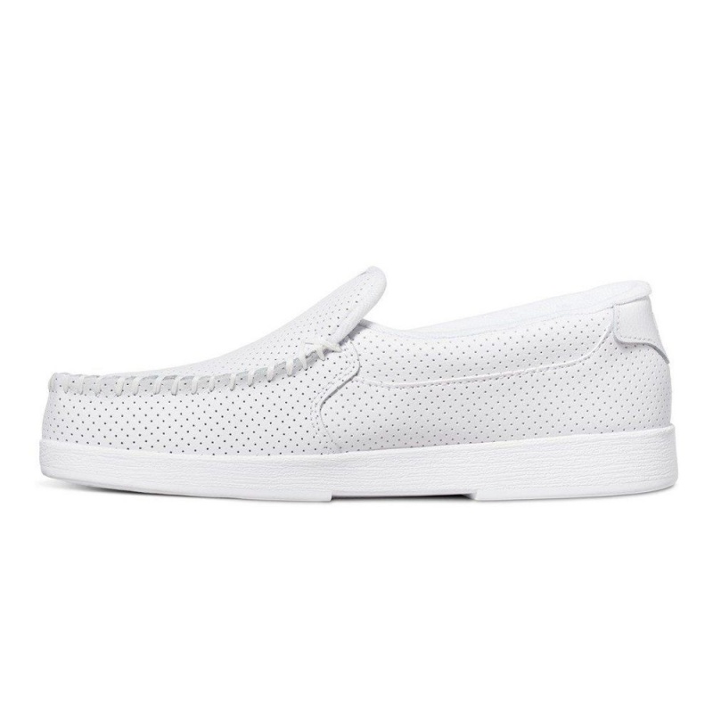 DC Shoes Villain Leren Slip-On Schoenen Heren Wit | RIK27Z-188