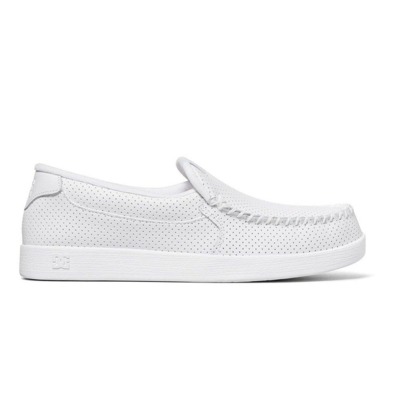 DC Shoes Villain Leren Slip-On Schoenen Heren Wit | RIK27Z-188