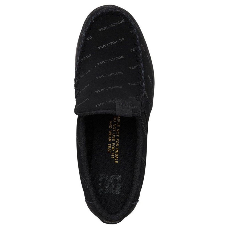 DC Shoes Villain Leren Slip-On Schoenen Heren Zwart | ZHK10E-514