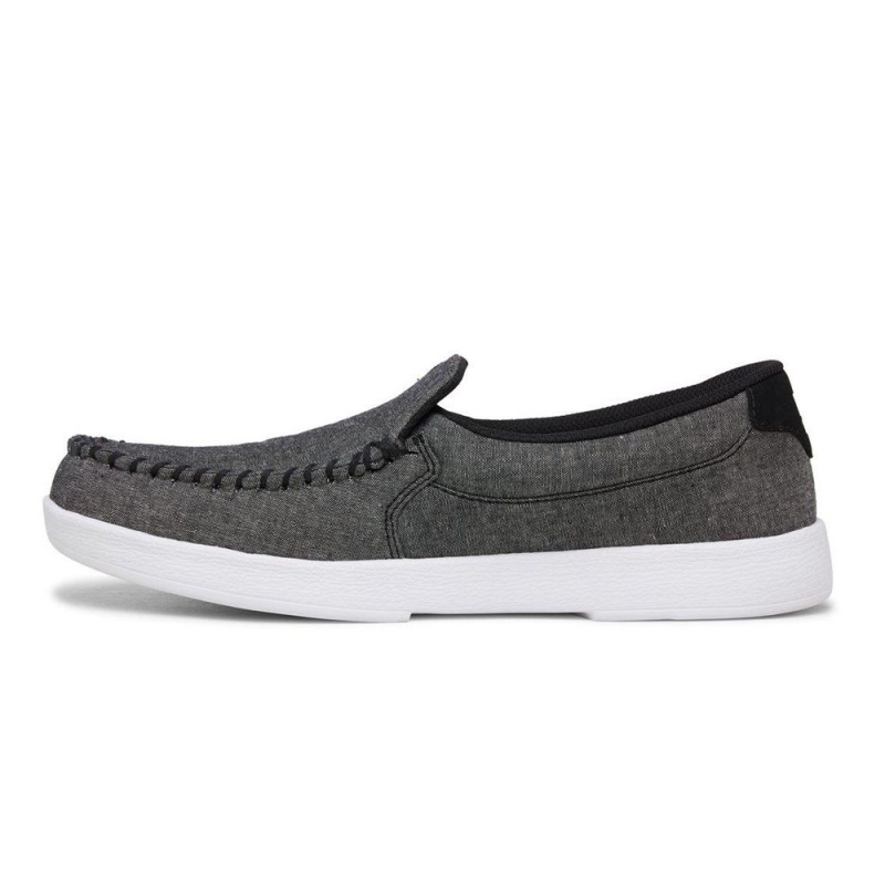 DC Shoes Villain Leren Slip-On Schoenen Heren Grijs | RKP76I-377