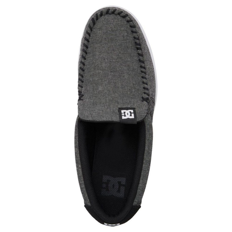 DC Shoes Villain Leren Slip-On Schoenen Heren Grijs | RKP76I-377