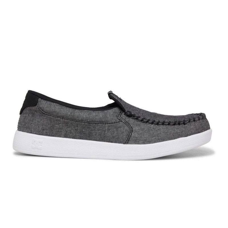 DC Shoes Villain Leren Slip-On Schoenen Heren Grijs | RKP76I-377