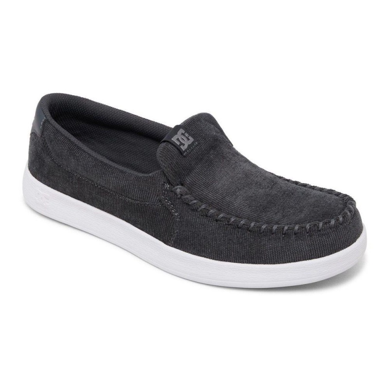 DC Shoes Villain Leren Slip-On Schoenen Heren Grijs | LDN15E-493