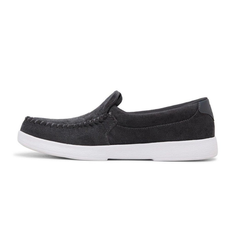 DC Shoes Villain Leren Slip-On Schoenen Heren Grijs | LDN15E-493