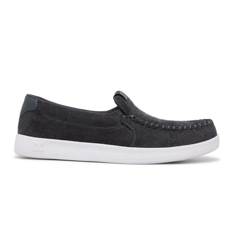 DC Shoes Villain Leren Slip-On Schoenen Heren Grijs | LDN15E-493