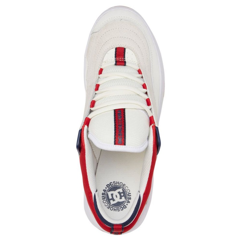 DC Shoes Williams Slim S Suede Schoenen Heren Wit Rood | III51M-111