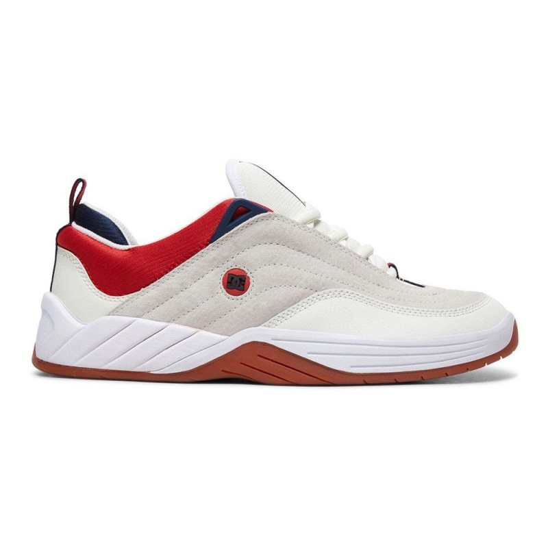 DC Shoes Williams Slim S Suede Schoenen Heren Wit Rood | III51M-111