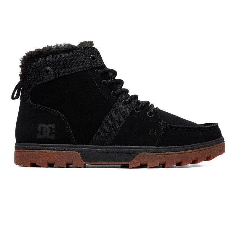 DC Shoes Woodland Leren Kanten-Up Laarzen Heren Zwart Bruin | QCE74A-436