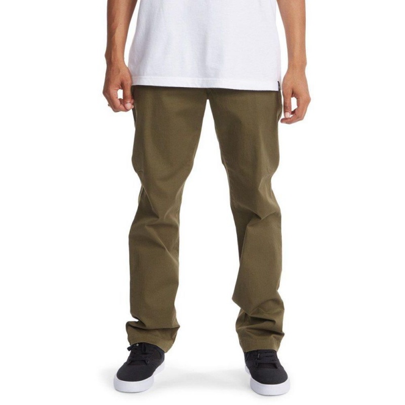 DC Shoes Worker Chino Broek Heren Groen | YSO48O-649