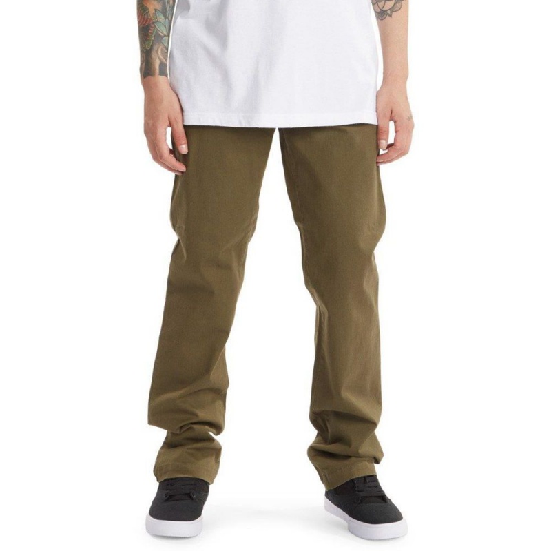 DC Shoes Worker Chino Broek Heren Groen | YSO48O-649