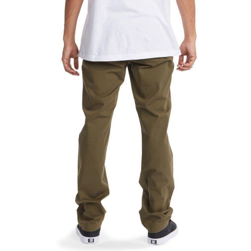 DC Shoes Worker Chino Broek Heren Groen | YSO48O-649