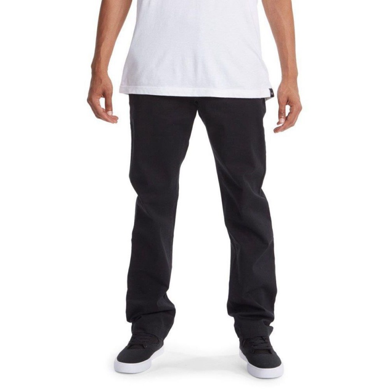 DC Shoes Worker Chino Broek Heren Zwart | LRT52O-764