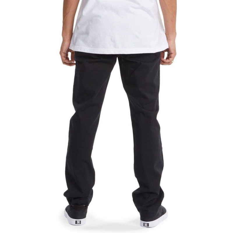 DC Shoes Worker Chino Broek Heren Zwart | LRT52O-764