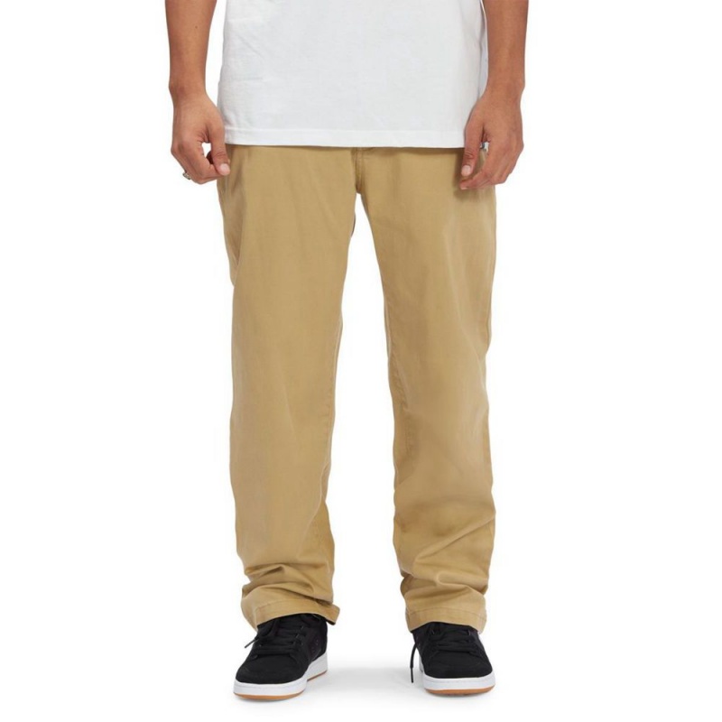 DC Shoes Worker Relaxed Fit Chino Broek Heren Khaki | NVV34Y-133