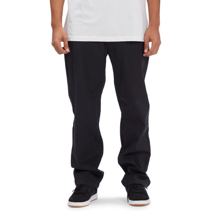 DC Shoes Worker Relaxed Fit Chino Broek Heren Zwart | PAX93Z-242